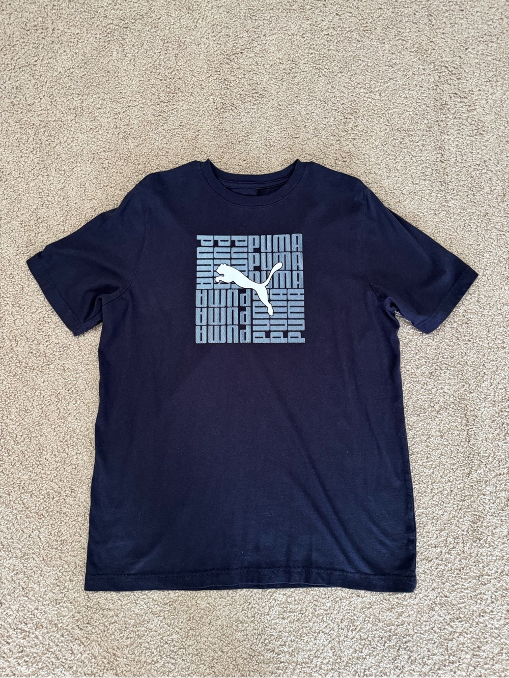 Puma Men's Navy Graphic Logo T-Shirt